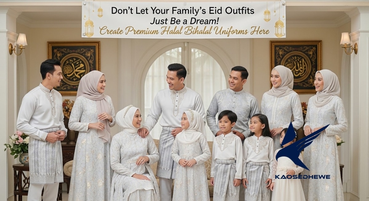 Jangan Sampai Baju Lebaran Keluarga Cuma Wacana! Bikin Seragam Halal Bihalal Premium Di Sini Jangan Sampai Baju Lebaran Keluarga Cuma Wacana! Bikin Seragam Halal Bihalal Premium Di Sini