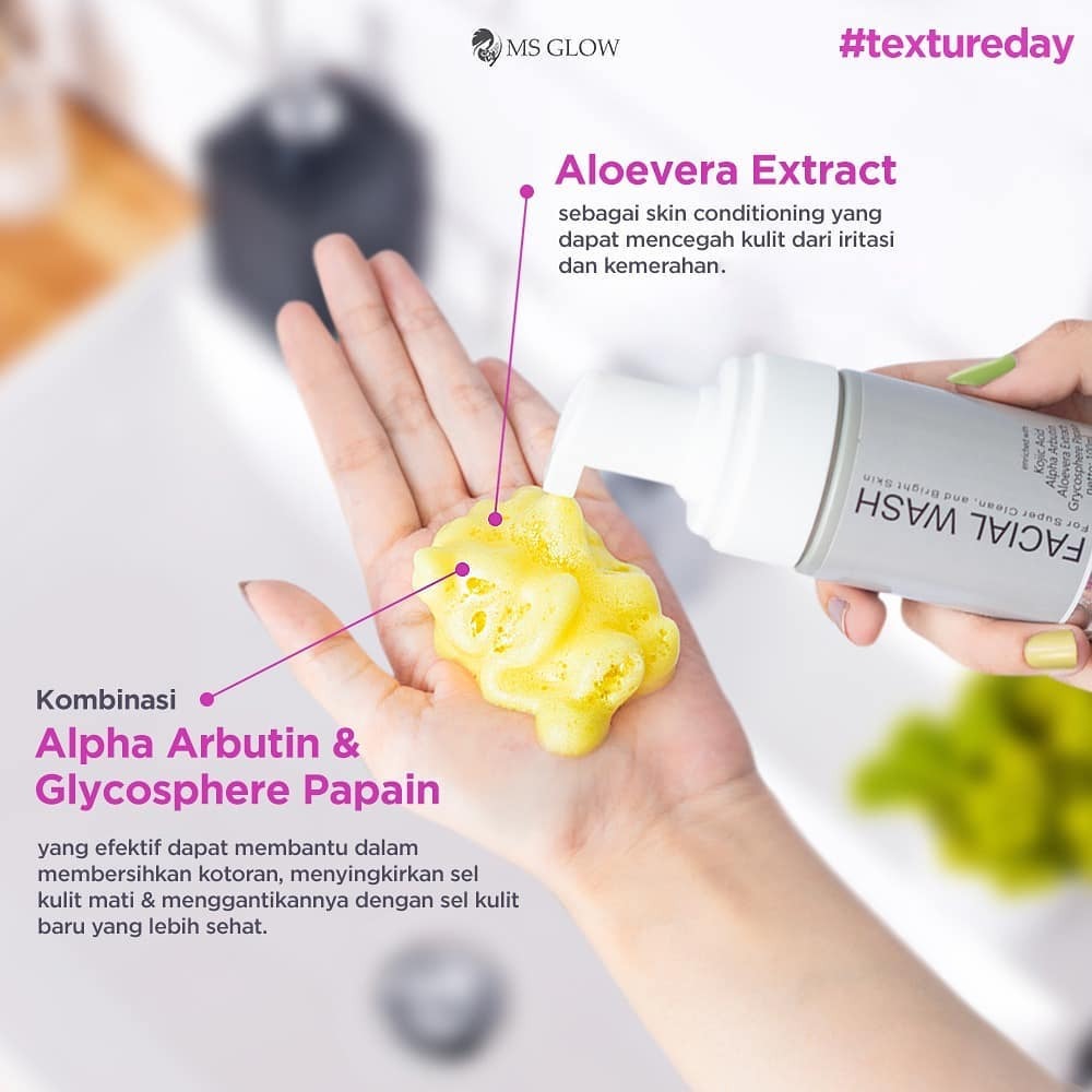 Facial Wash MS Glow Memiliki Tekstur Foam Lembut Facial Wash MS Glow Memiliki Tekstur Foam Lembut