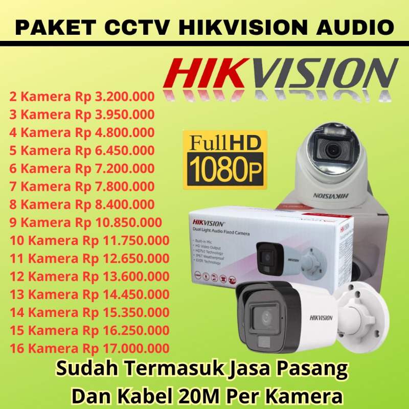PAKET CCTV HIKVISION AUDIO PAKET CCTV HIKVISION AUDIO