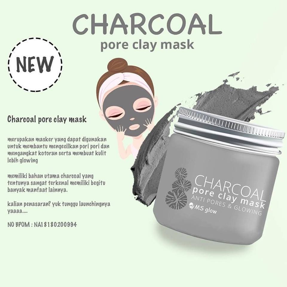 ms glow charcoal clay mask