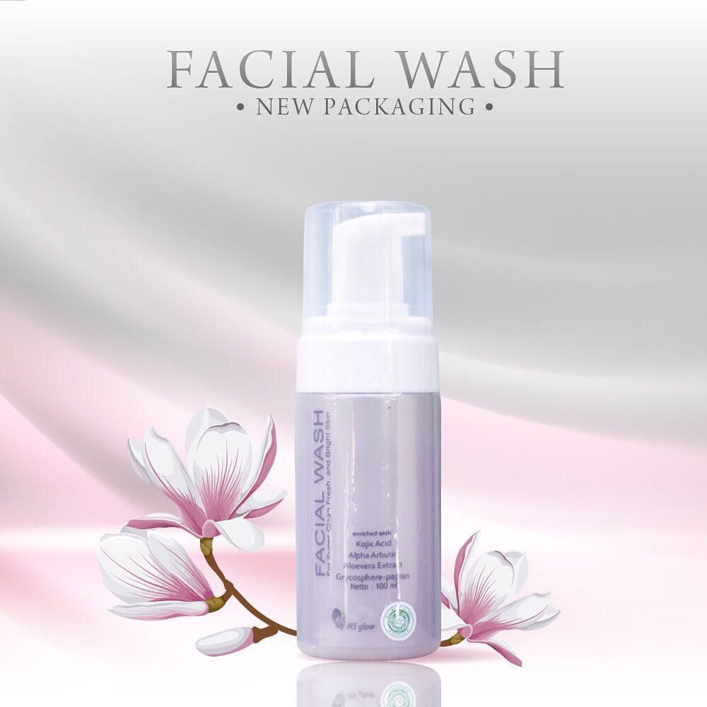 Facial wash ms glow new packaging