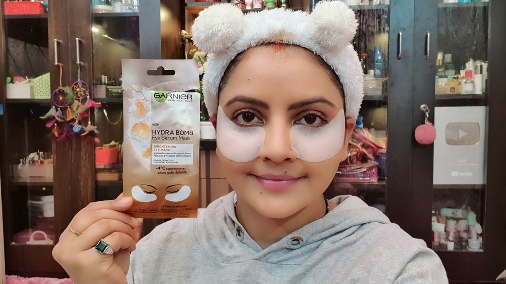 Garnier Eye Serum Mask VS MS Glow Eye Treatment Serum