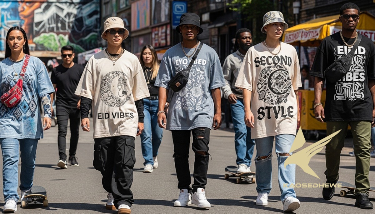 Lebaran Hari Kedua Gak Melulu Koko! Tampil "Streetwear" Pakai Kaos Sablon Oversize Custom