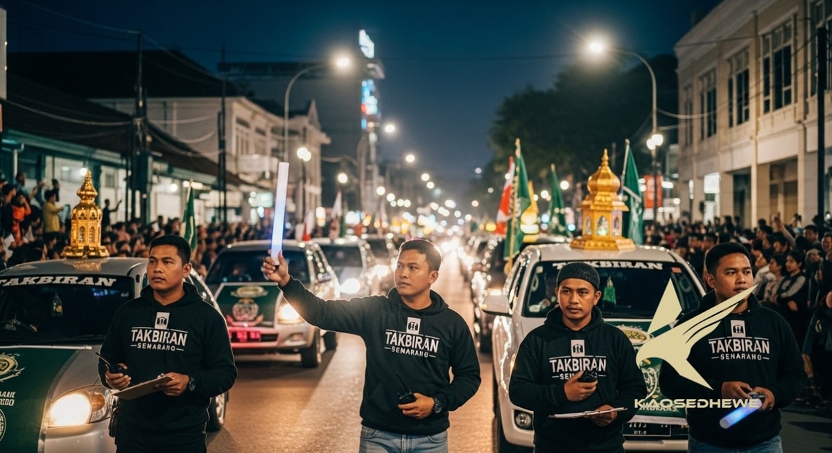 Amankan Konvoi Takbiran di Semarang: Panitia Wajib Pakai Jaket Pelindung Ini