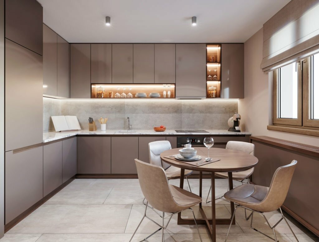 Modern & Luxury L-shape Kitchen Set