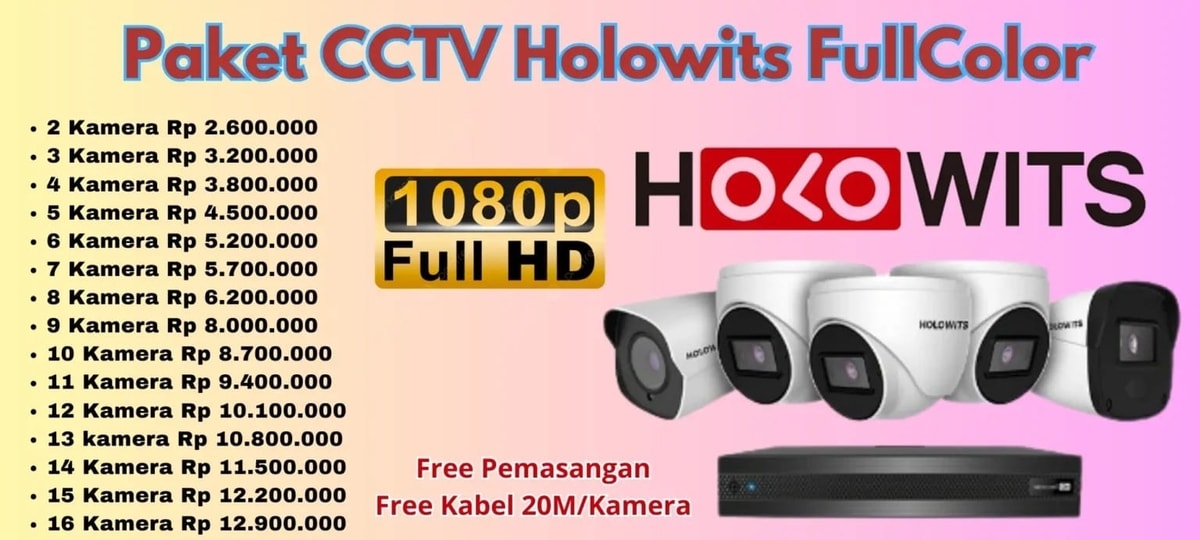 Paket CCTV Holowits Analog 2 Megapixel
