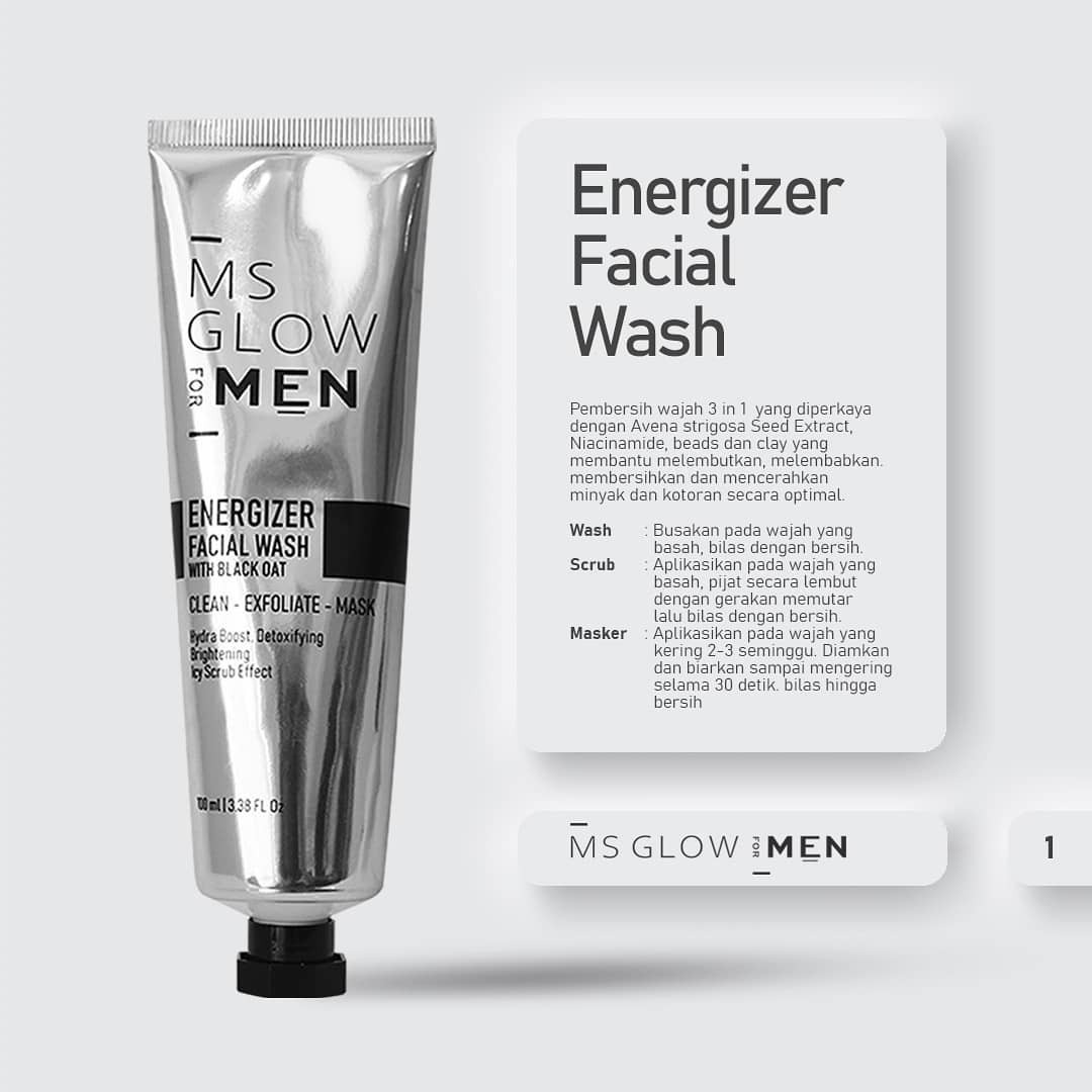 ms glow energizer facial wash