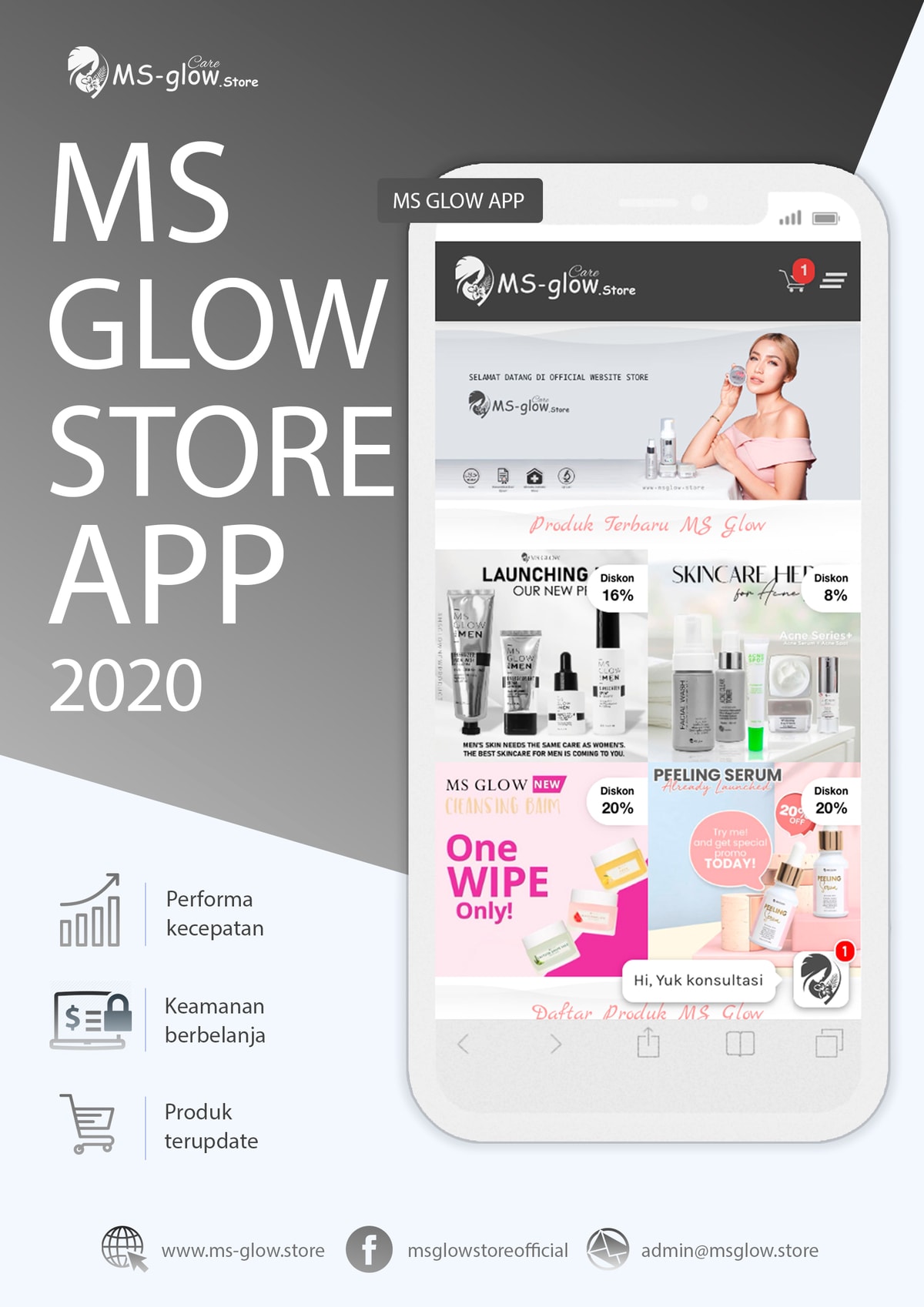 Aplikasi MS Glow Store: Dapatkan Diskon Free Ongkir !