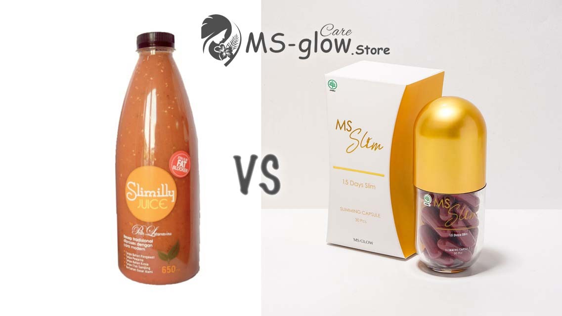 Jus Pelangsing Slimilly Prilly VS MS Slim Black by MS Glow