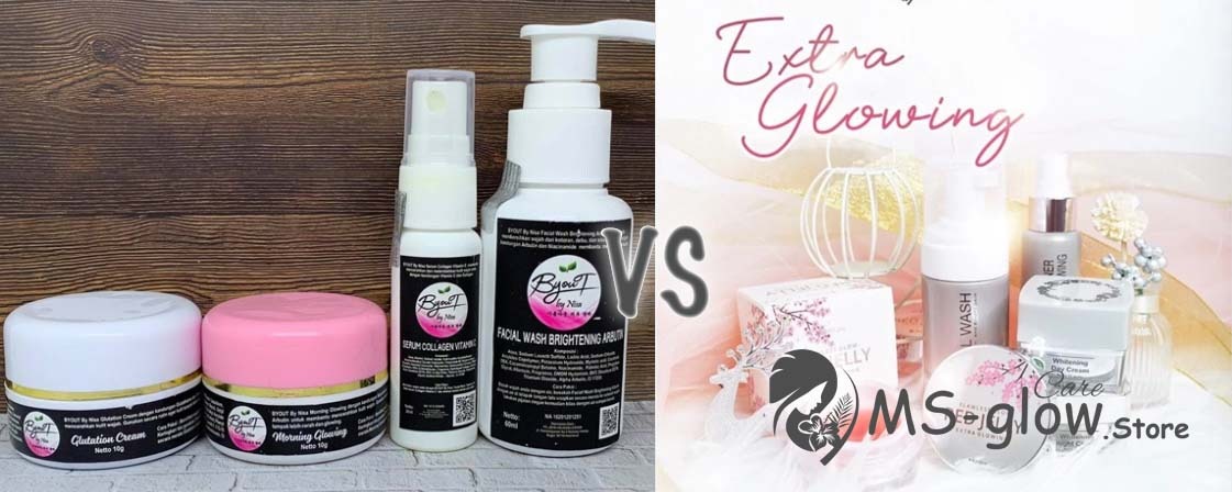 BYOUT By NISA Cream Glowing 2 VS MS Glow Paket Extra Glowing