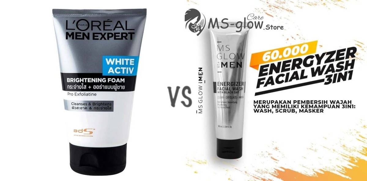 L'Oreal Paris Men Foam VS MS Glow Energizer Facial Wash