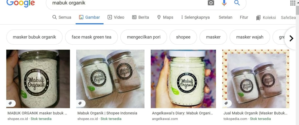 Mabuk organik, istilah yang gue buat padahal mah itu singkatan Masker Bubuk. Sekarang banyak yang pake istilah ini.. :D  Masalahnya namanya menyalahi aturan Haki, jd nggak gue hak patenin.