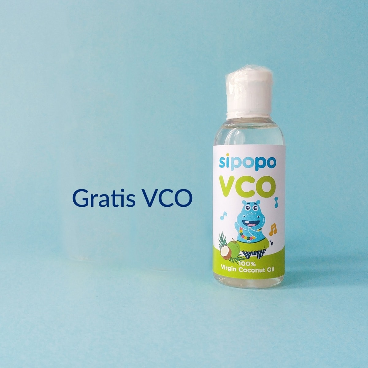 Gratis VCO setiap pembelian Sipopo Oil.
VCO bisa digunakan sebagai campuran Sipopo Oil sebelum dioleskan ke bagian tubuh.