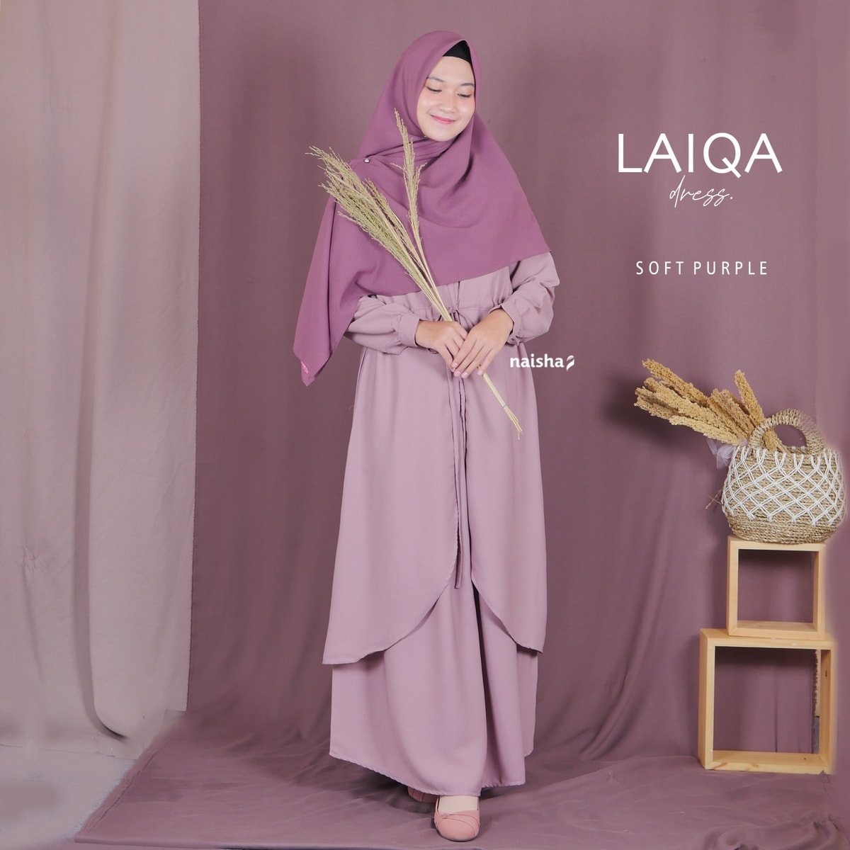 Laiqa Dress by Naisha (Soft Purple)