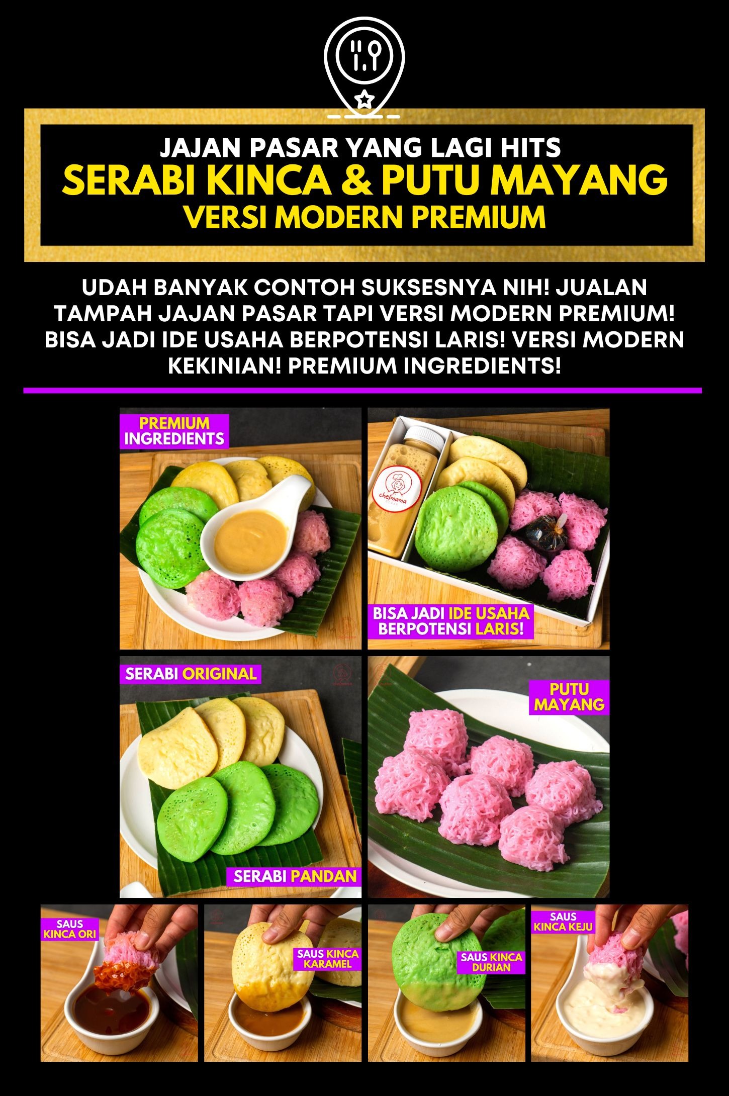 Kelas Masak Online Serabi Kinca And Putu Mayang Versi Modern Premium