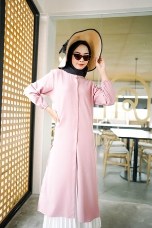 Pink Lesly Plain Tunic
