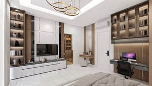 tv cabinet in master bedroom