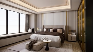 interior design kamar tidur modern elegan