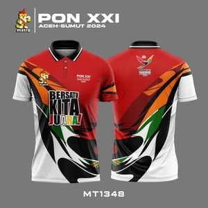 Kaos Jersey PON XXI ACEH-SUMUT 2024 Kerah Kancing - MT1348