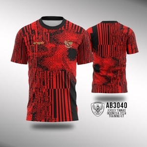 Kaos Jersey Training Timnas Indonesia 2024 - Red Black