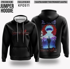 Jaket Hoodie Jujutsu Kaisen - The Strongest Jujutsu