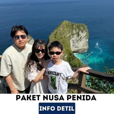 Keindahan tebing karang ikonik Pantai Kelingking Nusa Penida yang memukau.