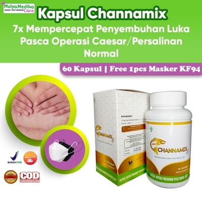 KAPSUL KUTUK CHANNAMIX - Ekstrak Ikan Gabus | 7X Mempercepat Penyembuhan Luka Pasca Operasi | GRATIS ONGKIR & BISA COD