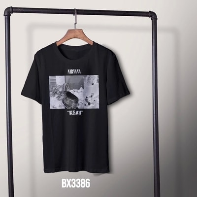 Kaos Band Nirvana cover album Bleach negative