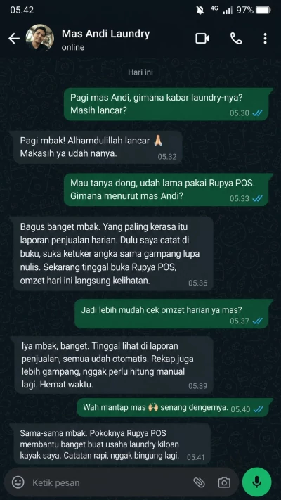 Bukti Chat Testimoni 6