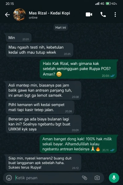 Bukti Chat Testimoni 4