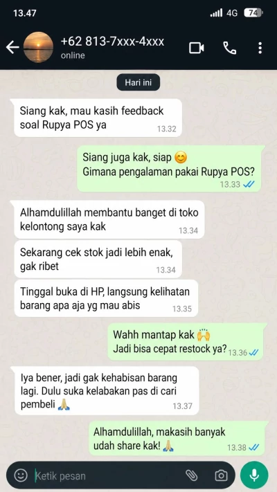 Bukti Chat Testimoni 5