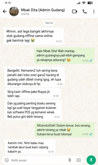 Bukti Chat Testimoni 7