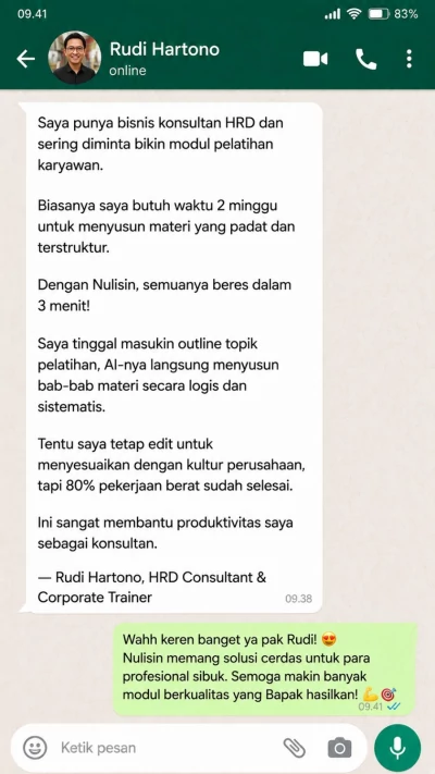 Testimoni WhatsApp 1