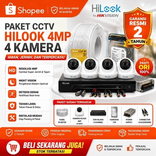 Paket CCTV Hilook 4 kamera