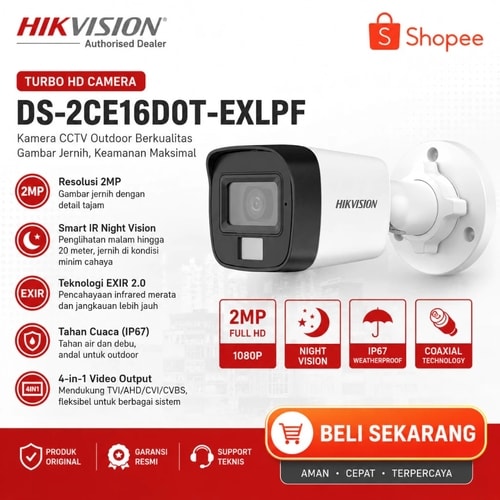 Kamera Hikvision DS-2CE16D0T-EXLPF