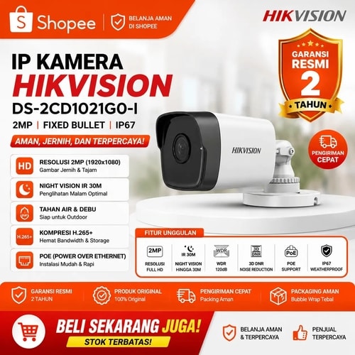 ip kamera hikvision 2mp ds-2cd1021go-i