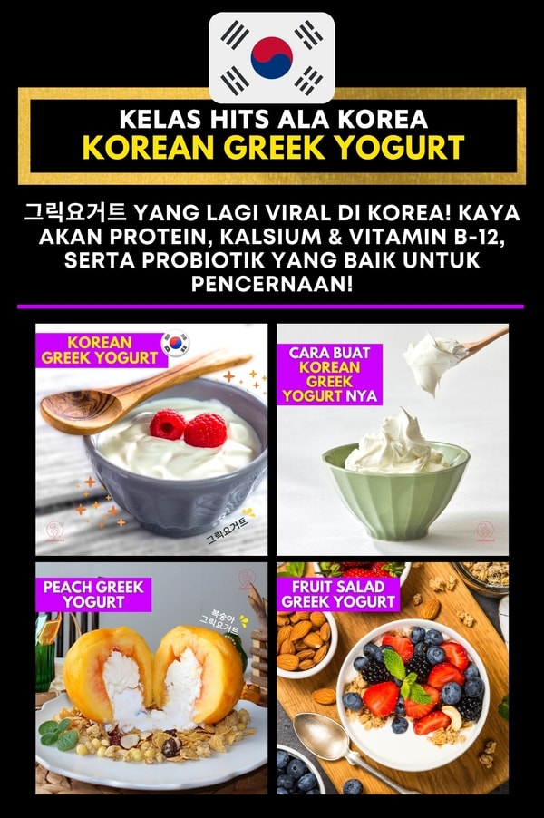 KELAS MASAK ONLINE KOREAN GREEK YOGURT