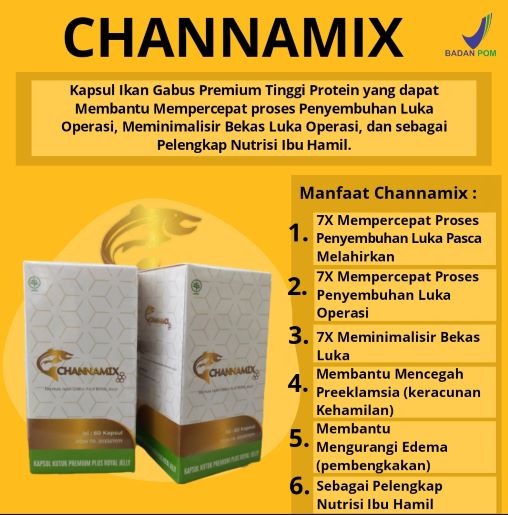 Channamix: Kapsul Ikan Gabus Premium, 7x Mempercepat Penyembuhan Luka Pasca Operasi