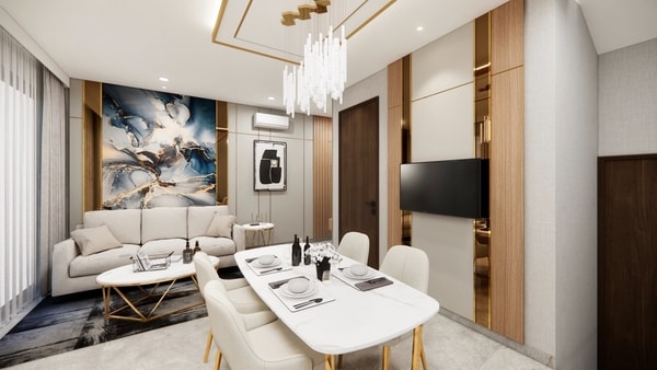 ruang tamu rumah modern