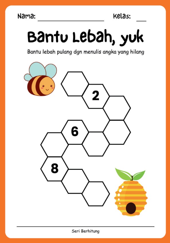 Labirin Logika Angka Lebah