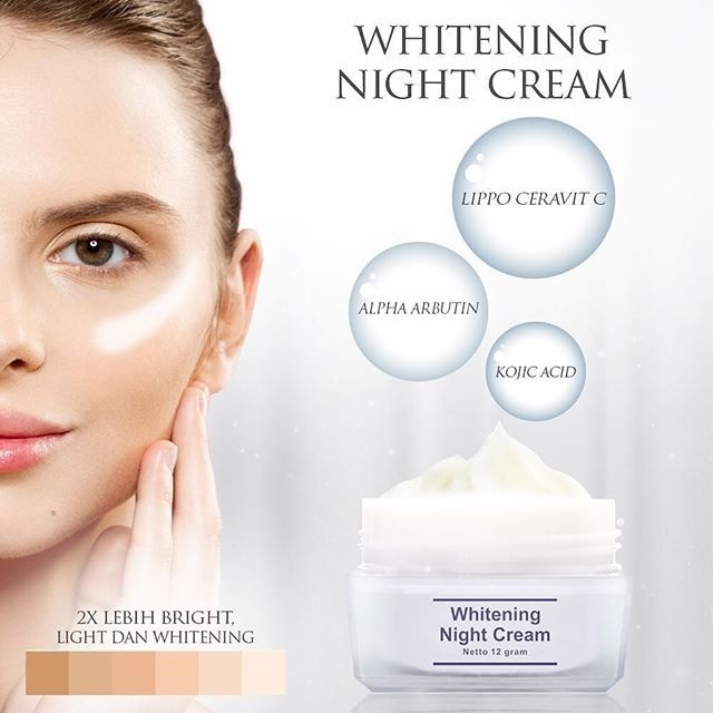 Whitening night cream ms glow new packaging