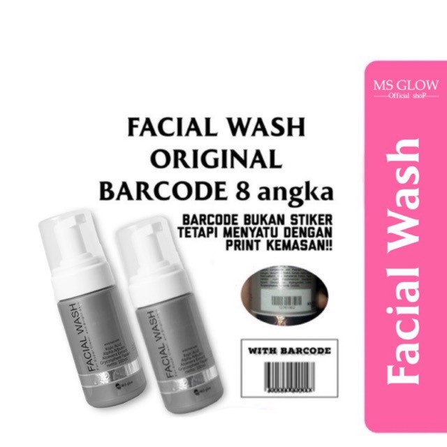 Scan Barcode MS Glow Pada Facial Wash