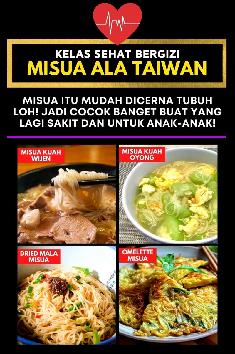Oyong masak misua dengan variasi bahan tambahan