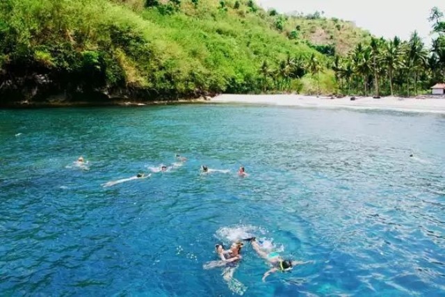 Gamat Bay merupakan pantai yang pasirnya bersih dan lembut. Disekitaran pantainya terdapat karang yang berwarna-warni dan sangat indah saat terkena cahaya matahari. Pihak pengelola Gamat Bay menyarankan hanya penyelam yang sudah mahir atau berpengalaman saja yang bisa memasuki bawah lautnya dikarenakan arusnya yang cukup deras.