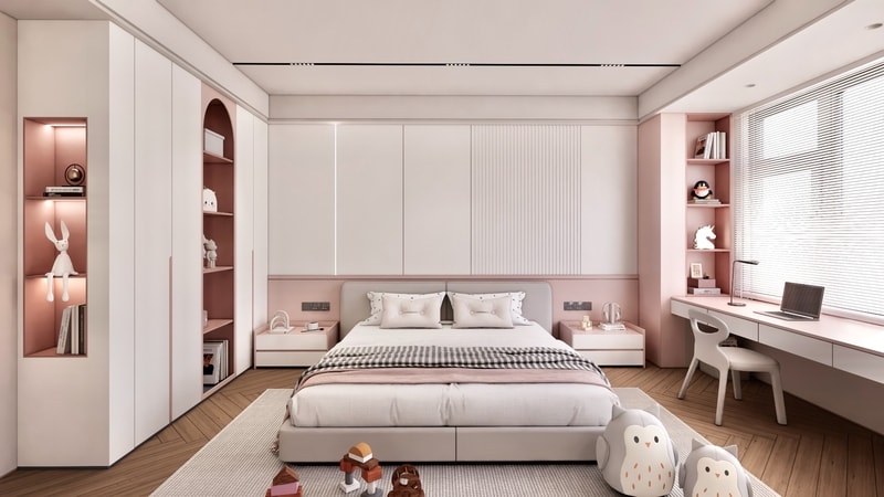 desain interior kamar tidur anak perempuan