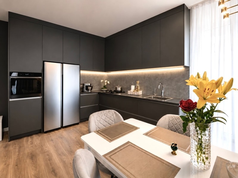 dapur-modern-mewah-abu-abu