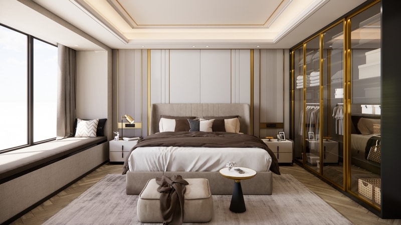 interior design kamar tidur modern mewah