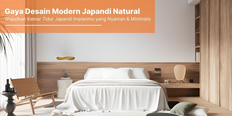 Desain Interior Master Bedroom Japandi Natural Minimalis