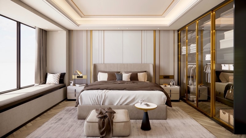 kamar tidur modern mewah