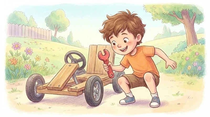 Ilustrasi Anak ESTP sedang beraktivitas